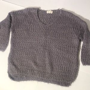 Nordstrom Dreamers eyelash sweater small/medium lavendar purple v neck
